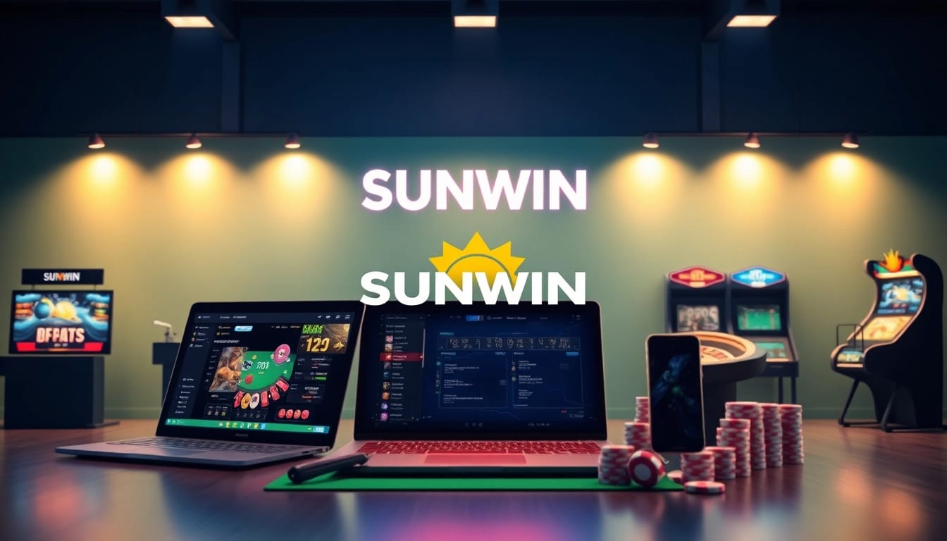 SUNWIN vibrant online gaming platform showcasing diverse gaming activities such as sports betting and casino games.