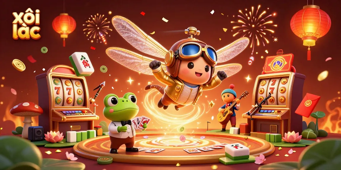 xôi lạc showcases exciting gambling actions at a lily pad casino, capturing the vibrant thrill of the game atmosphere.