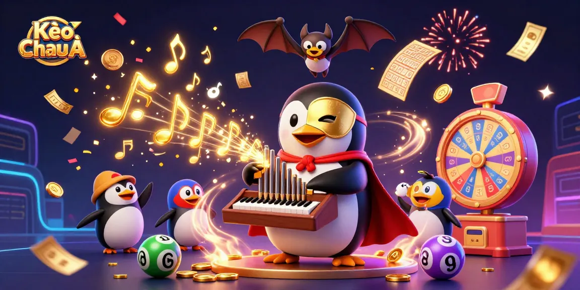 Kèo Châu Á reveals thrilling moments as the opera penguin plays, generating excitement in this colorful lottery scene.