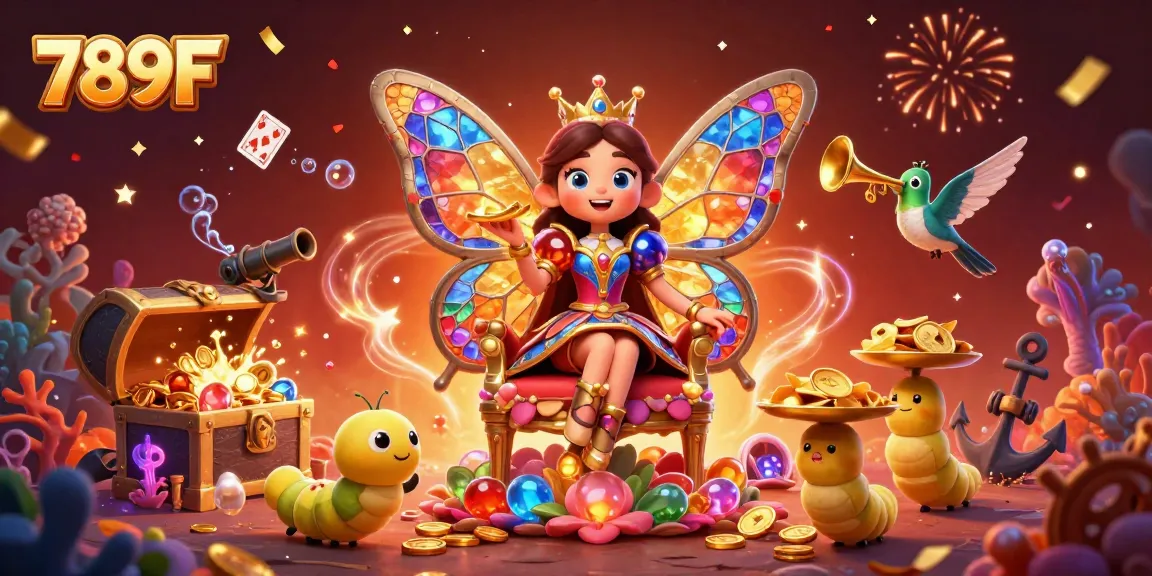 Experience the vibrant excitement of 789F with colorful casino-themed characters and elements in dynamic action.