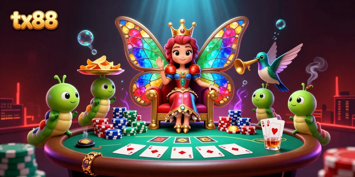 Experience the vibrant world of tx88, where players explore dynamic poker scenes filled with colorful chips and enchanting characters.