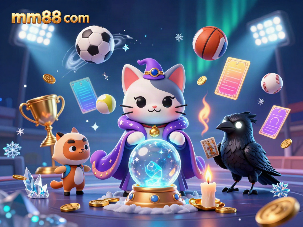 Experience the thrill of betting with mm88 com surrounded by vibrant gaming elements and fortune-telling characters.