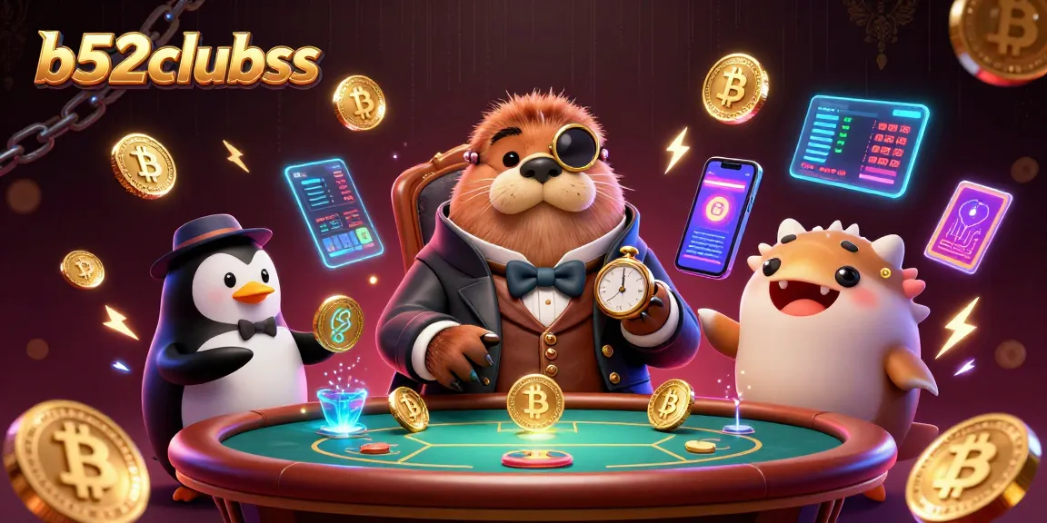 Engage in thrilling gameplay at b52clubss with vibrant underwater poker scene and crypto elements.