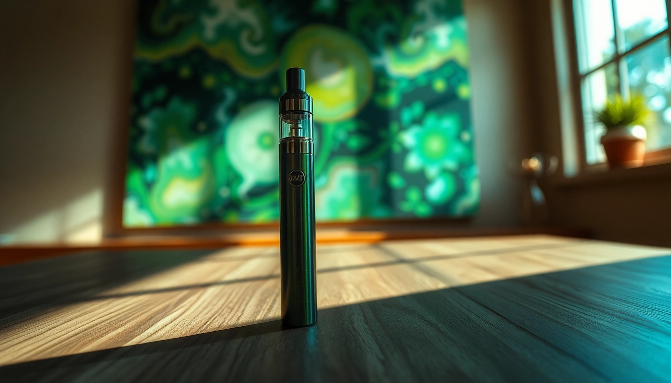 Find out where to buy dmt with this elegant DMT vape pen displayed in a warm setting.